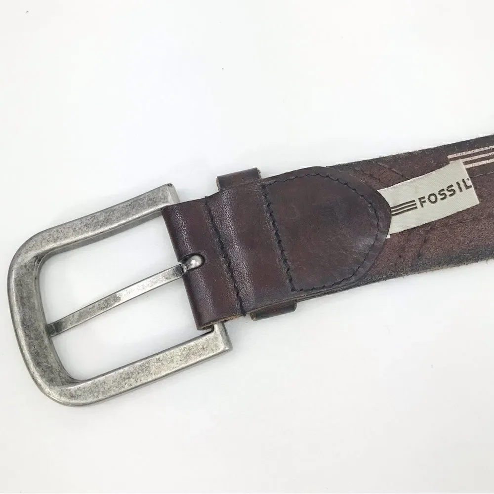 Fossil Brown Leather Belt